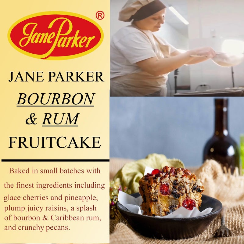Jane Parker Fruitcake Bourbon and Rum Fruit Cake 2 Pound (32 Ounce) Ring in a Collectible Holiday Tin-Holiday-Christmas Cake-The Best Fruitcake You Can Buy - Image 4