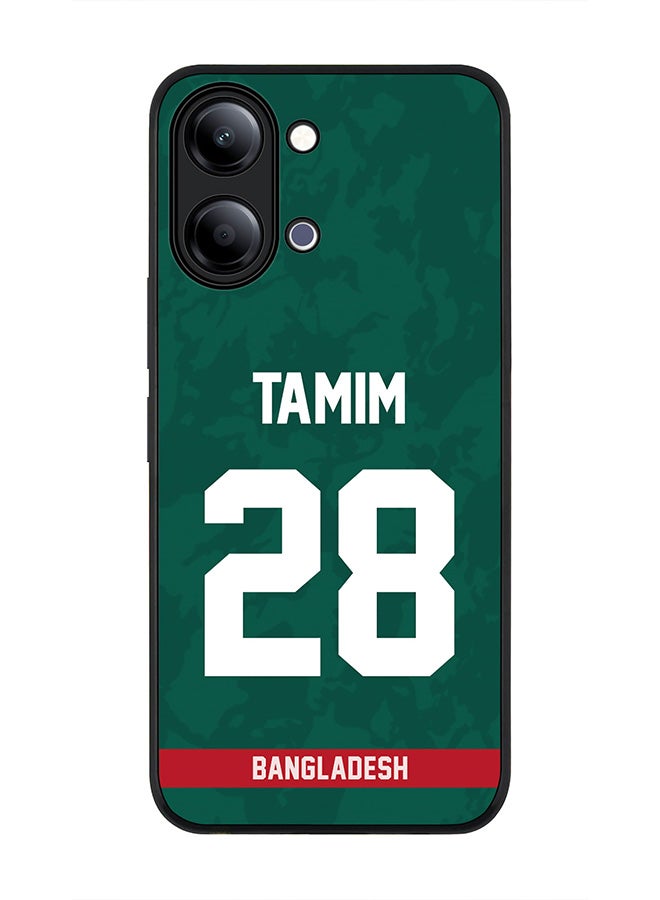 Stylizedd For vivo Y05 4G / Y6t 5G Case,Slim fit Camera Protection, Shockproof Thin Phone cover  - Bangladesh Tamim Iqbal, Jersey No 28 - Image 1