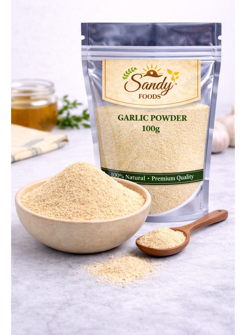 Sandy Foods Garlic Powder 100g  ثوم بودر ناعم  طبيعي 100%  نكهة قوية مركزة  جودة عالية - Image 1