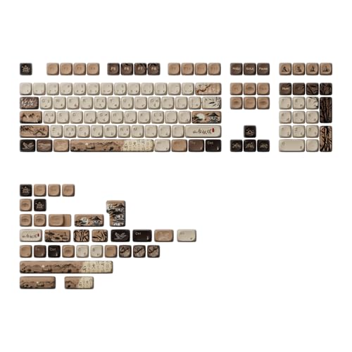 Akko PBT Keycaps Set, Mountain Seclusion MOA Profile 140-Key PBT Keycaps for Mechanical Keyboards - Image 1