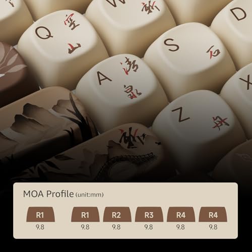 Akko PBT Keycaps Set, Mountain Seclusion MOA Profile 140-Key PBT Keycaps for Mechanical Keyboards - Image 2