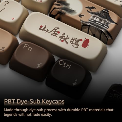Akko PBT Keycaps Set, Mountain Seclusion MOA Profile 140-Key PBT Keycaps for Mechanical Keyboards - Image 4