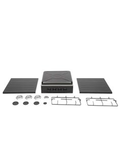 Generic Stainless Steel Outdoor Propane Burner Set with Four Portable Gas Stoves Stabilized PVC Stove Top Two Layer Hob Non Slip Foot Mat Safe Removable Bracket and Compatibility with Most Pots and Pans.  - Image 3