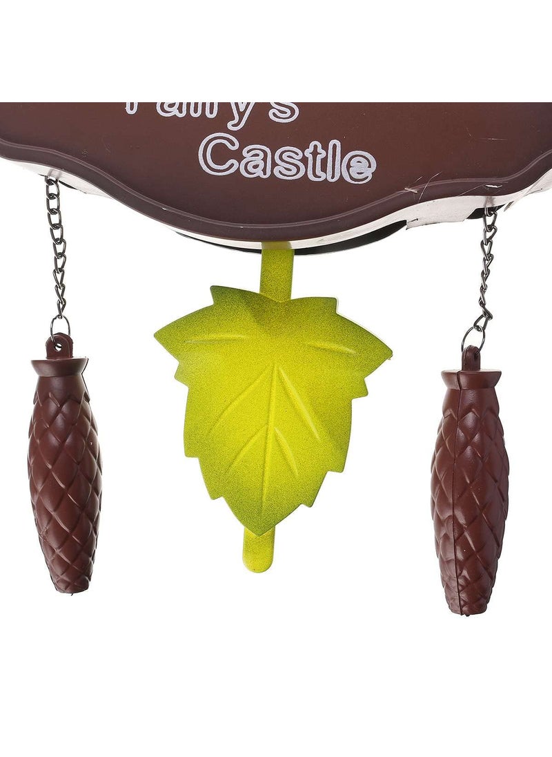 Three Secondz Three Secondz Plastic Cuckoo Squirrel Wall Living Bird Analog Alarm Clock Bell Fixed Door Does Not Open Or Close 26Cm X 42Cm Squirrel Brown  - Image 4