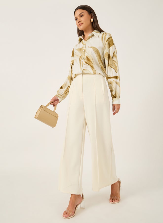 Styli Printed Spread Collar Regular Fit Shirt - Image 2