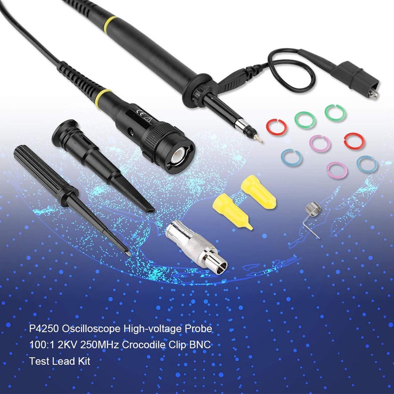 BNC Oscilloscope Probe 250MHz 100 1 Attenuation Detachable Hook Tip - Image 1