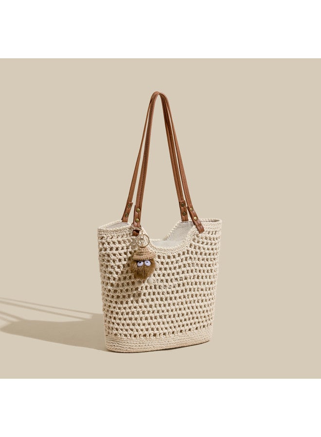 Josiny Women's Large Capacity Versatile Tote Bag, Shoulder Bag, Beach Vacation Woven Handbag For Women - Image 5