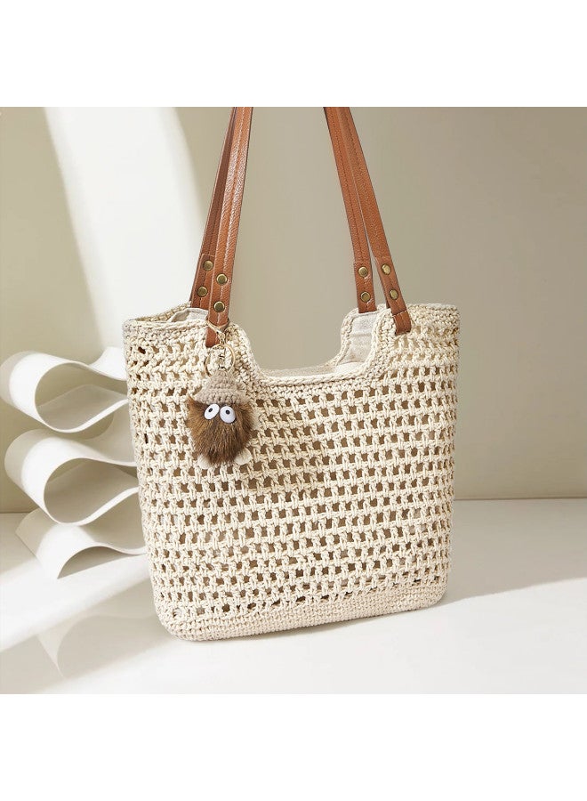 Josiny Women's Large Capacity Versatile Tote Bag, Shoulder Bag, Beach Vacation Woven Handbag For Women - Image 3