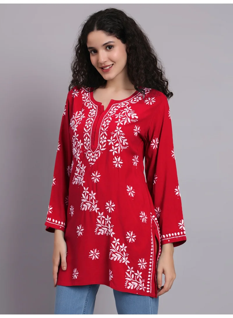 الايا كرتي مطرزة يدوياً من رايون شيكانكاري للنساء