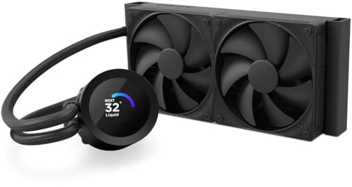 NZXT Kraken Plus 240 AIO CPU Liquid Cooler 240mm Radiator 2 x F120P Fans Customizable 154 Square LCD AMD AM5 AM4 Intel LGA 18511700 1200115X Black - Image 3