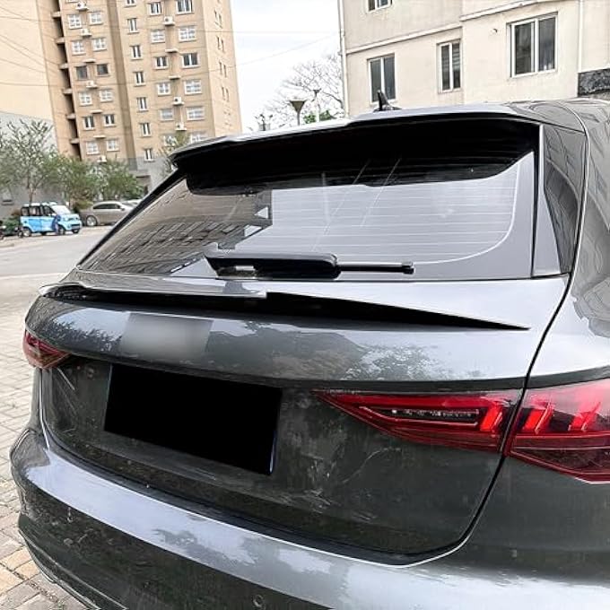 AUSMILA Rear Trunk Middle Spoiler Wing Body Kit For Audi A3 8Y Sportback 2021-2024 - Image 5
