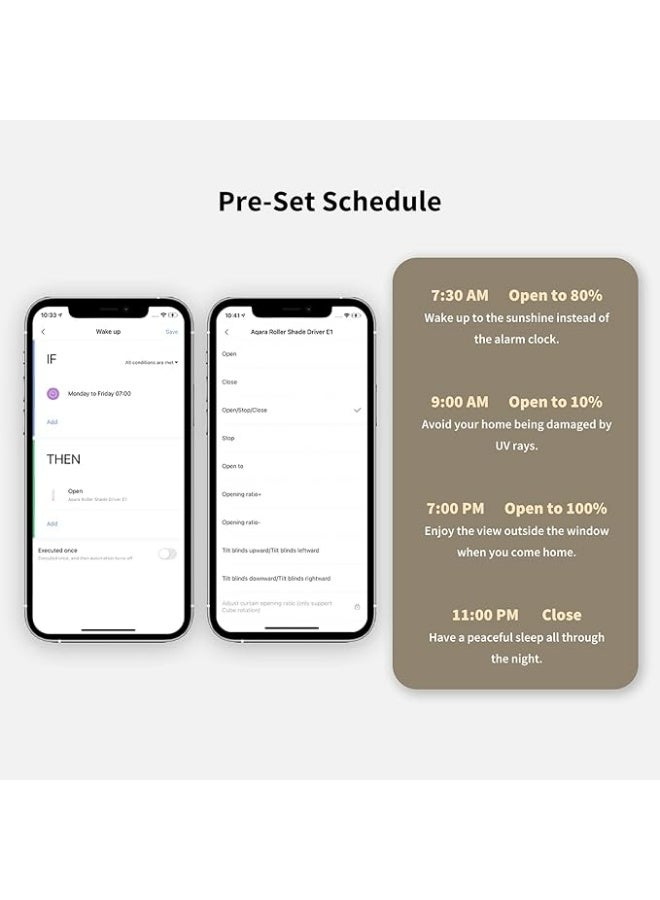 Aqara Roller Shade Driver E1, Requires AQARA HUB, Smart Blind Motor with Schedule and Voice Control, Rechargeable with Long Battery Life, Compatible with HomeKit, Google Assistant, and IFTTT - Image 4