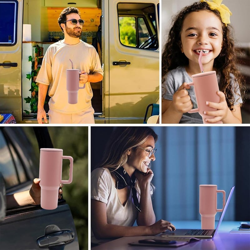 KESHAVAM Insulated Travel Mug Keeps Drinks Hot for 10 Hours and Cold for 34 Hours 20oz Stainless Steel Tumbler with Handle SpillProof Lid Perfect for Coffee Tea Juice or Beer on The Go - Image 5