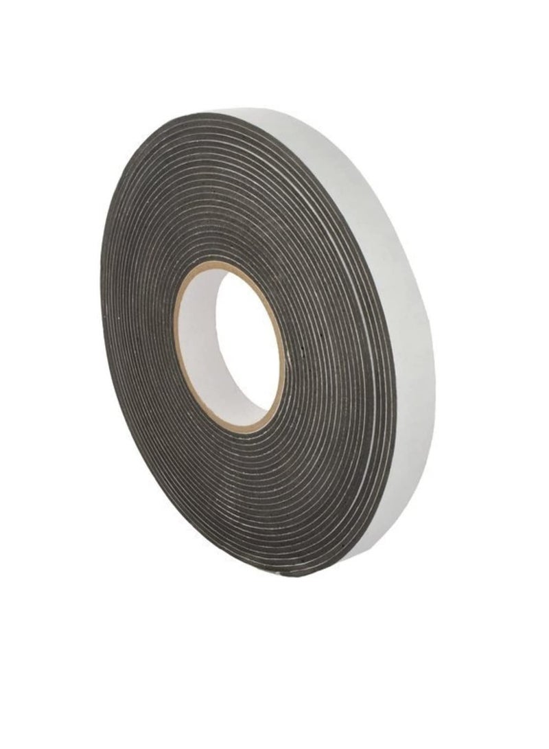 Generic Single Sided Foam Tape Multi-Surface Black Adhesive Weatherstrip Foam Tape Seal Insulation Tape Window Insulation Weather Stripping for Doors, Waterproof, Dustproof, Soundproof (1 Inch)  - Image 1