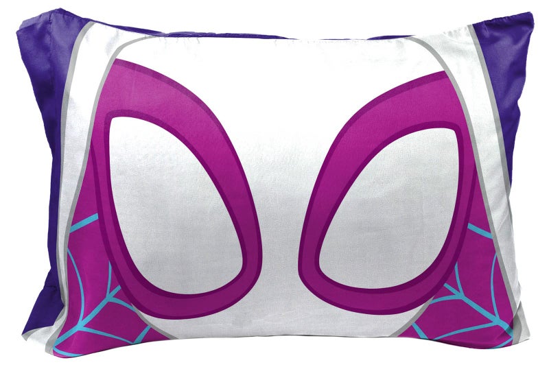 Marvel Spidey & His Amazing Friends Ghost Spider Gwen 1 Single Reversible Pillowcase - Kids Super Soft Bedding - Image 1