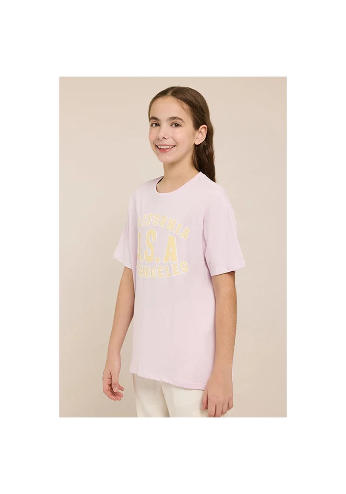 R&b Printed T-Shirt with Crew Neck and Short Sleeves