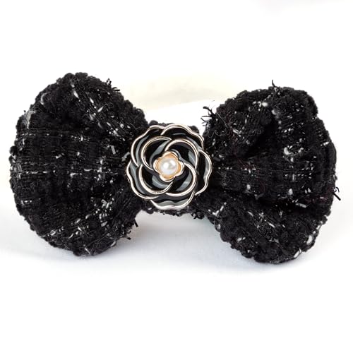 CHICHO 17cm Doll Clothes for labubu - Luxury Chic Style Set for 17cm Dolls, Premium Doll Outfit with Accessories - Black Plaid Tweed Dress + White Necktie + Plaid Bow (Clothes Only) - Image 3