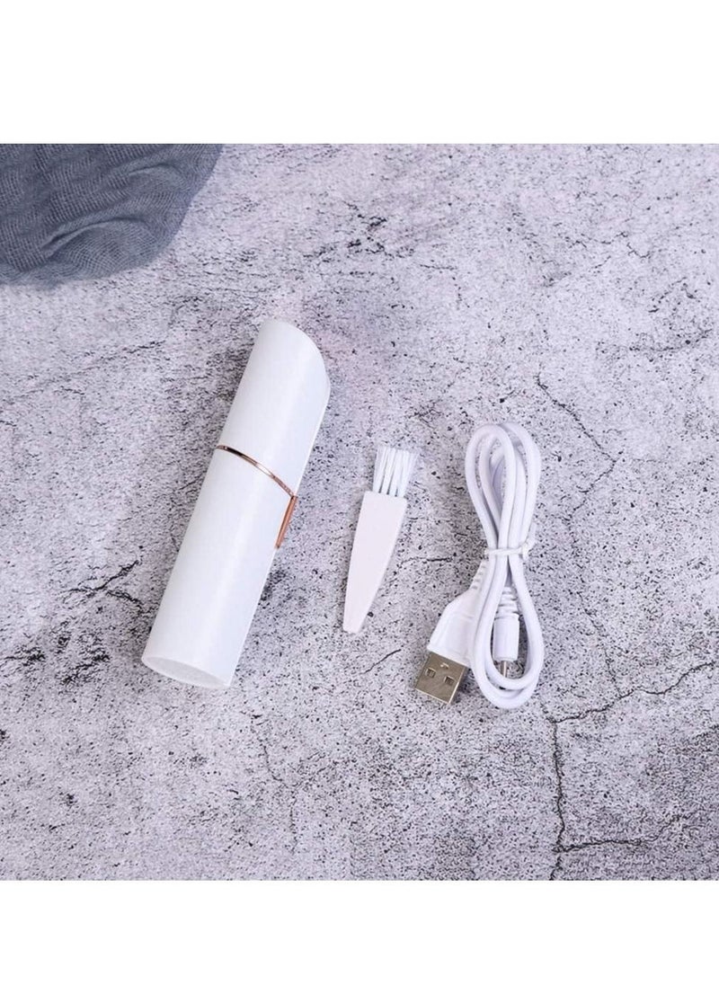 Women's Facial Hair Remover,Painless Portable Facial Hair Trimmer for Flawless & Effective Removal of Peach Fuzz, Chin and Upper Lip Hair(white) - Image 3