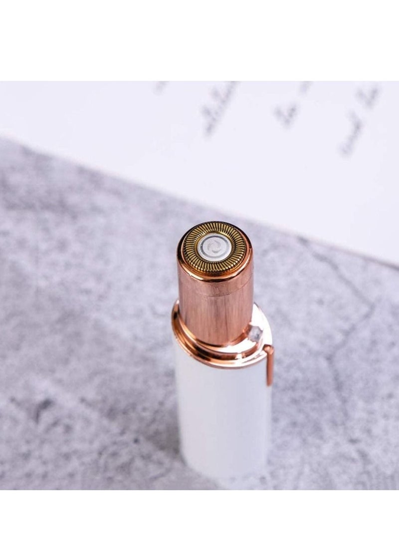 Women's Facial Hair Remover,Painless Portable Facial Hair Trimmer for Flawless & Effective Removal of Peach Fuzz, Chin and Upper Lip Hair(white) - Image 2