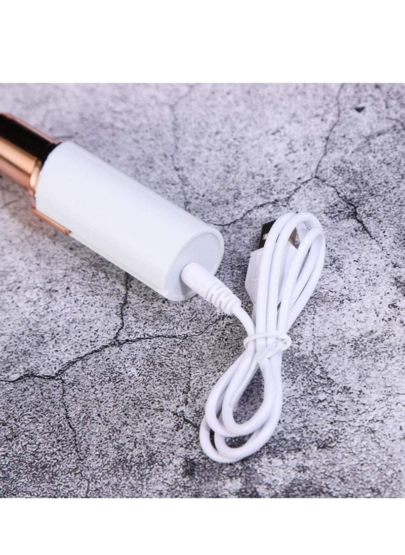 Women's Facial Hair Remover,Painless Portable Facial Hair Trimmer for Flawless & Effective Removal of Peach Fuzz, Chin and Upper Lip Hair(white) - Image 4