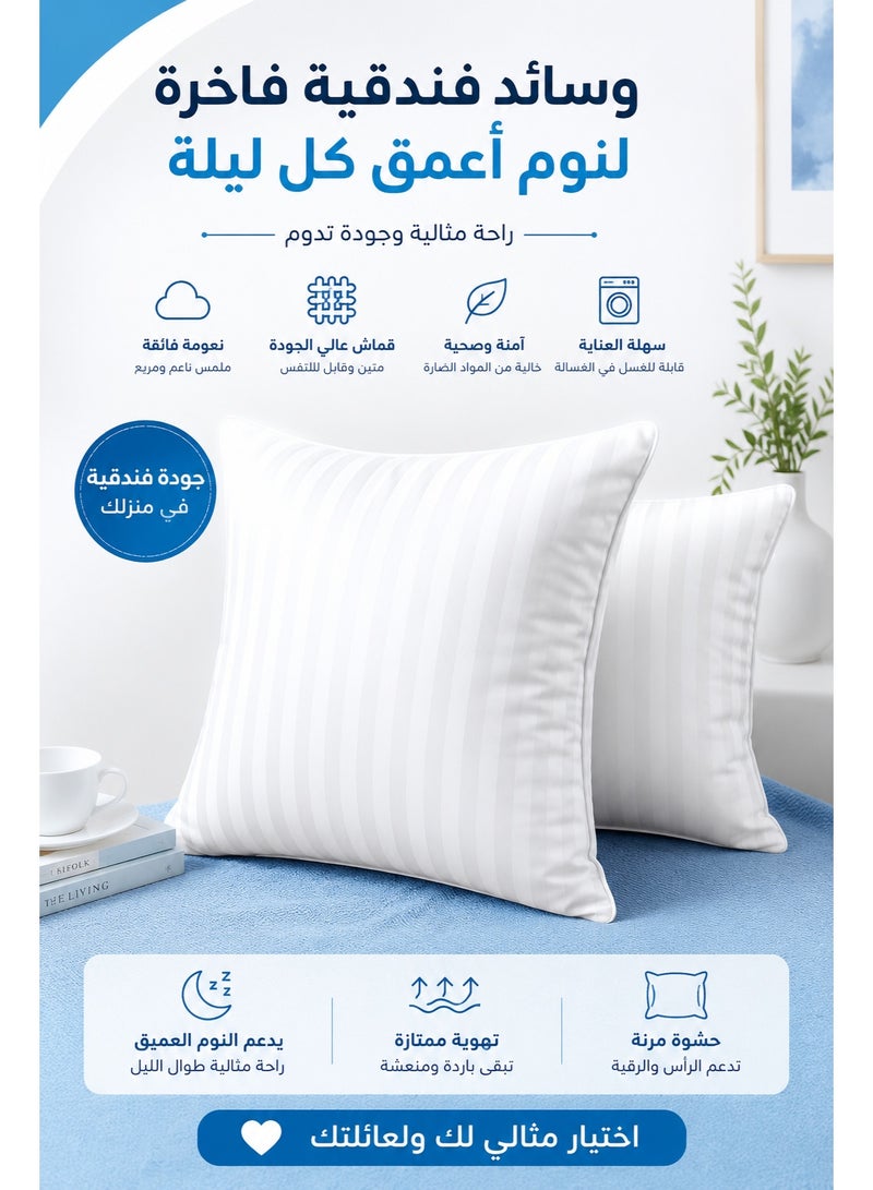طقم مخدات كنب فاخر من قطعتين مقاس ٥٠ × ٥٠ سم، حشوات مخدات ديكور من المايكروفايبر الناعم للكنب والسرير والكراسي، مريحة وداعمة ومناسبة لديكور المنزل - Image 5
