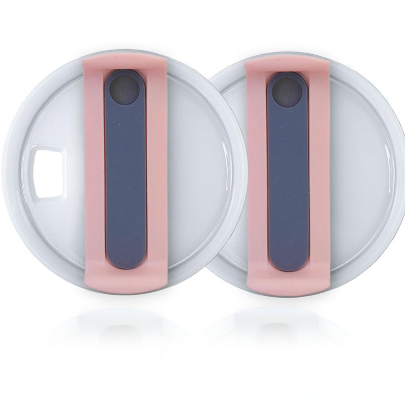 40oz Tumbler Lid for Stanley Spill Proof Splash Resistant Tumbler CoversReplacement cover for Stanley Cup Accessory2 pack PinkGrey 40oz