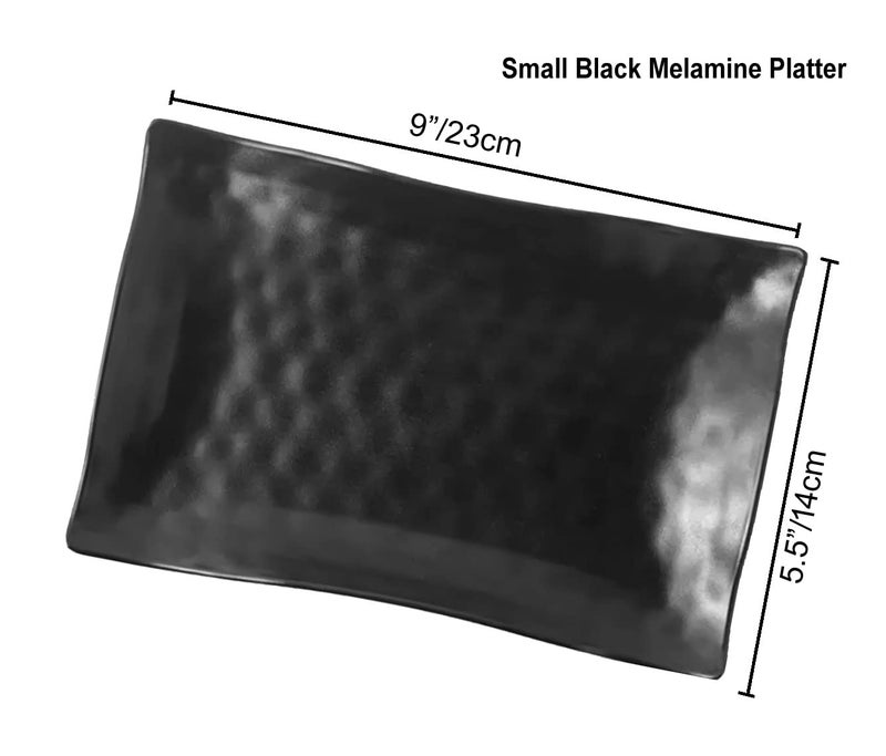 PAUL SONS Hospitality Snacks Serving Platter Melamine Black Home Kitchen/Restaurant Small(Size 9x5.5) Pack of 1Pc - Image 2