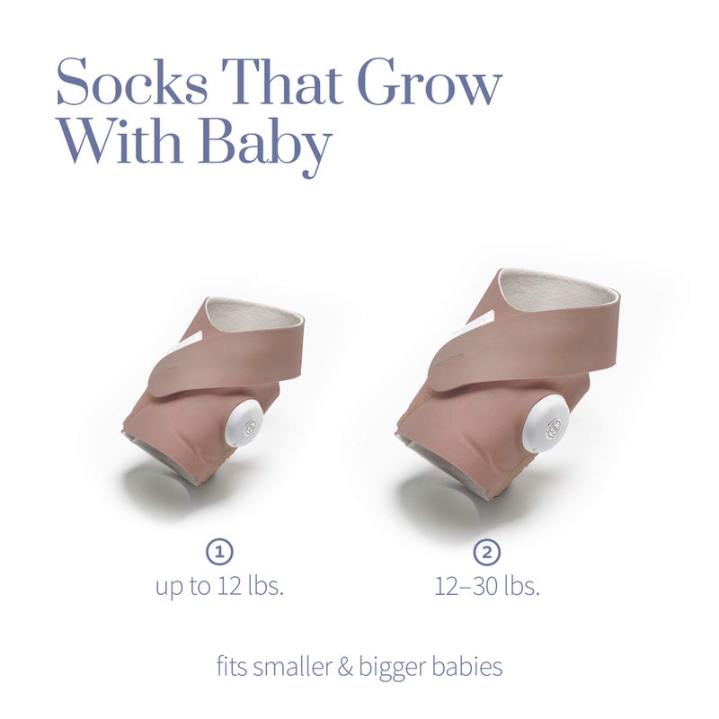 Owlet Accessory Fabric Sock for Dream Sock Baby Monitor, Fits Babies 0 to 18 Months, Dusty Rose (Sensor and Base Station Not Included) - Image 3