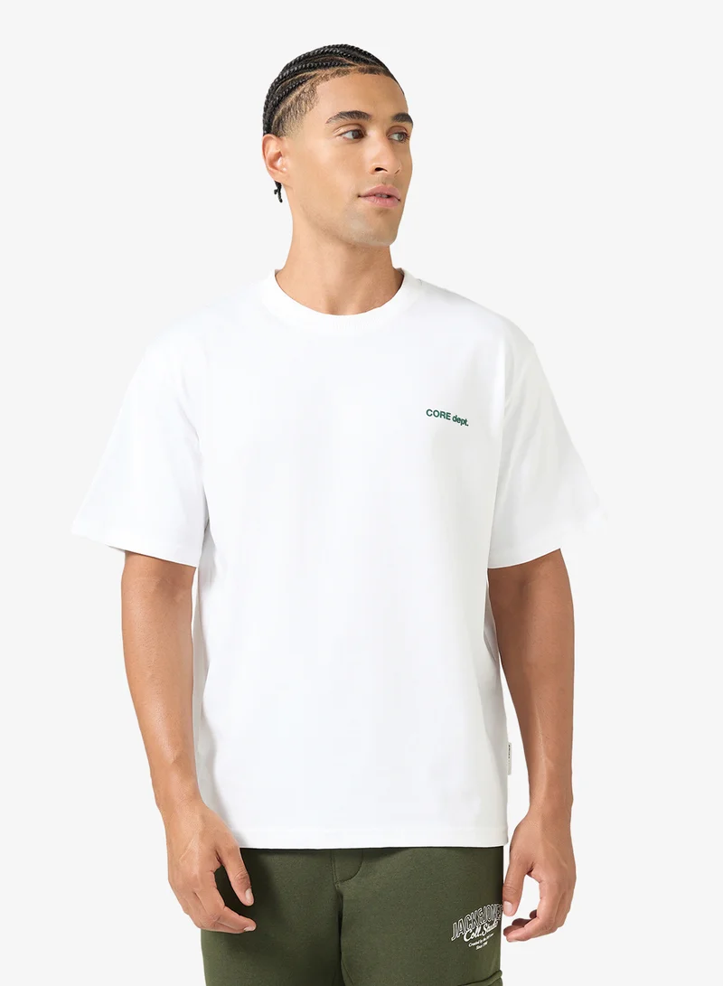 JACK & JONES Printed Crew Neck T-Shirt