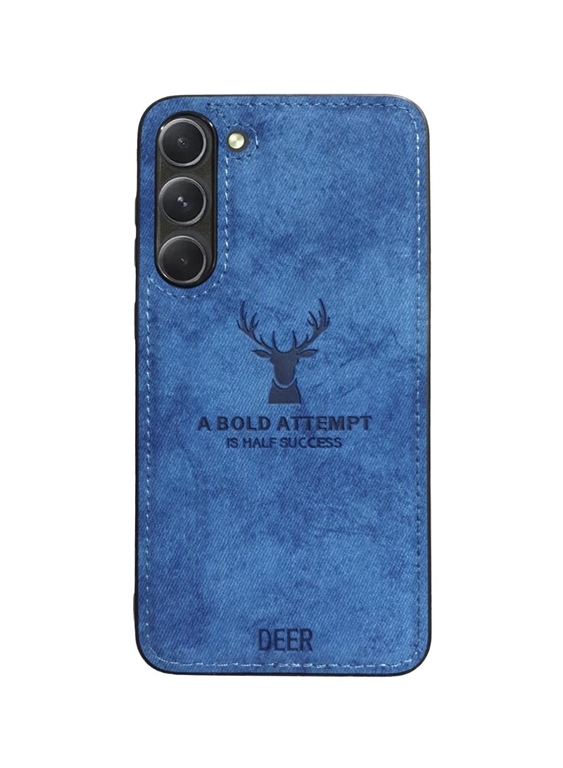 ELMO3EZZ S23 Plus Digital Luxury Soft Texture Patterned TPU Cloth Case, Dirt-Resistant, Anti-Shock, Anti-Fingerprint, Full Body Protective For Samsung S23 Plus (Blue) - Image 1