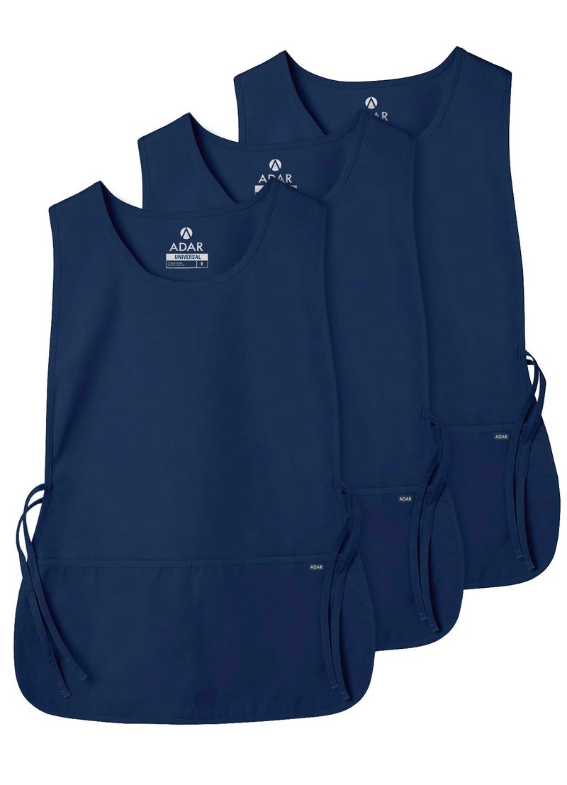Adar Uniforms, Universal Cobbler Apron 3 Pack - Unisex Cobbler Apron - 7023 - Navy - X - Image 1