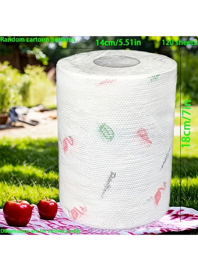 120 ورقة فائقة الكفاءة من مناشف المطبخ الورقية غير الزيتية لمسح سهل - Image 1