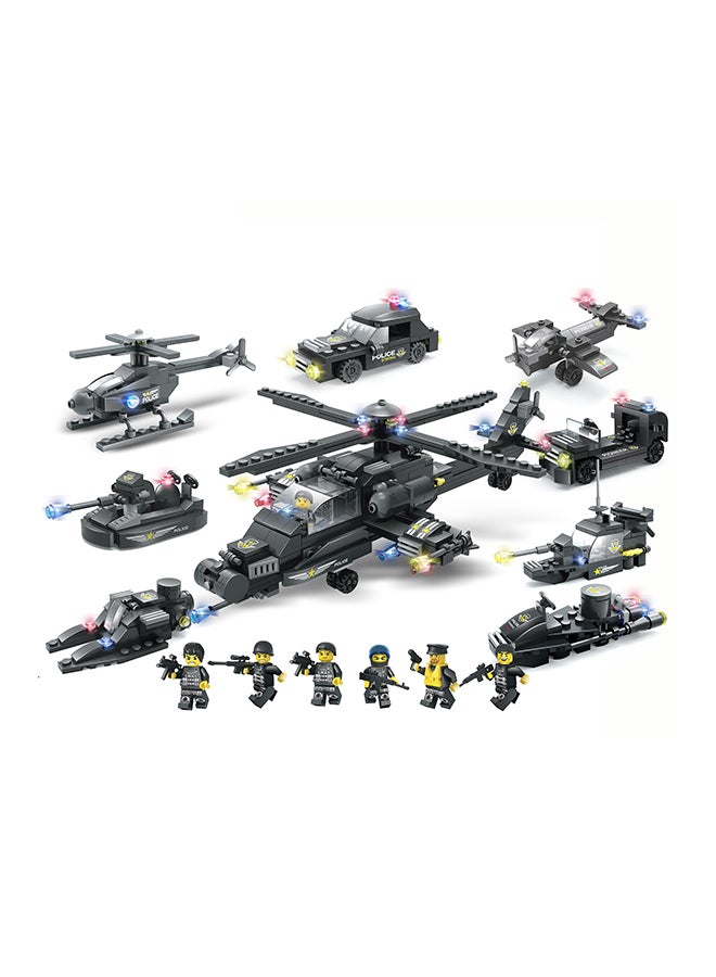 City Special Forces 8 In 1 Building Blocks, 554 pcs - Image 1