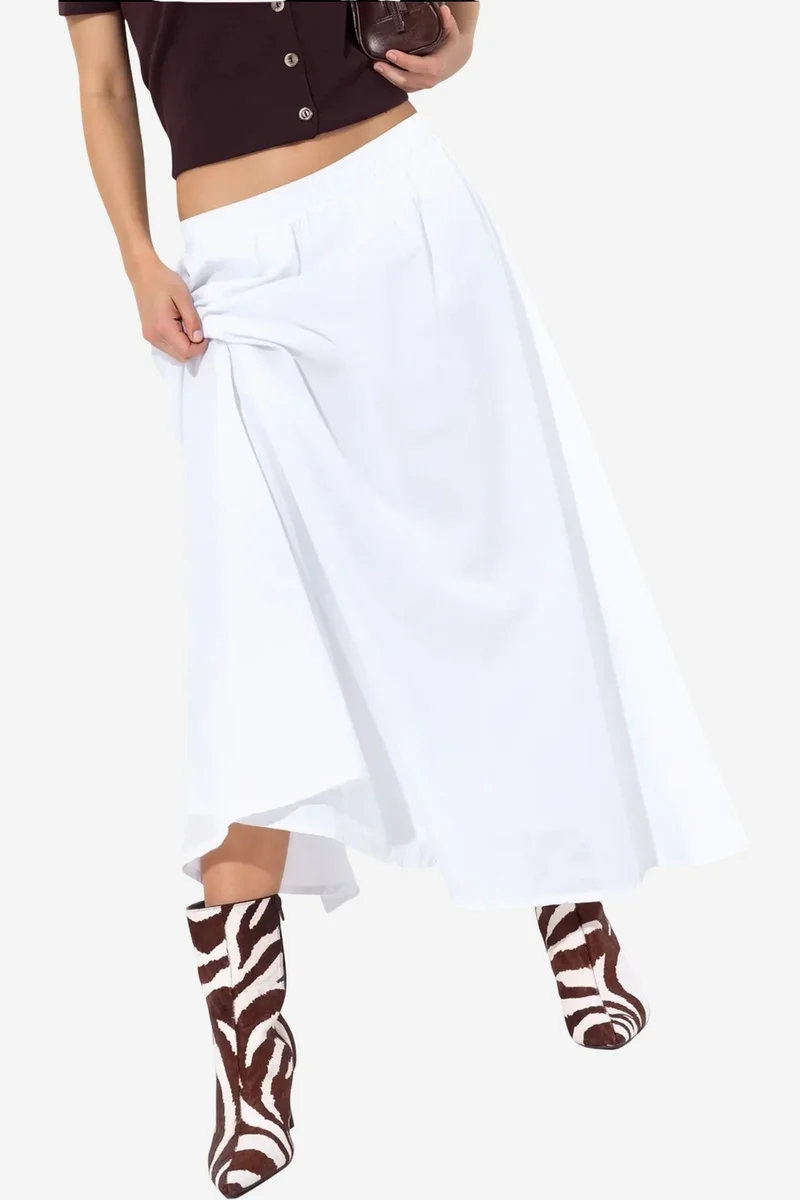 Busem BUSEM High-Waist A-Line Midi Skirt