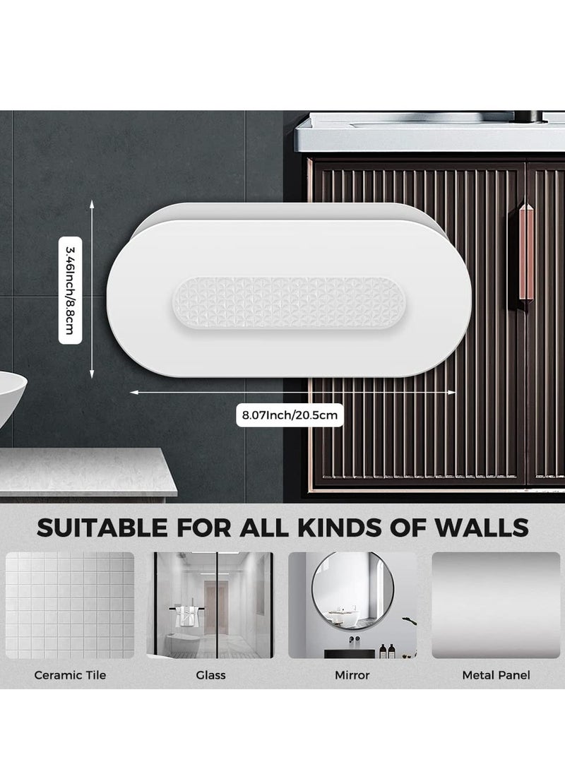 KASTWAVE KASTWAVE Hair Dryer Holder, Bathroom Organization, Hair Tool Organizer Wall Mount, Tray Stand Storage Bathroom Vanity Countertop with 3 Holes, White  - Image 5
