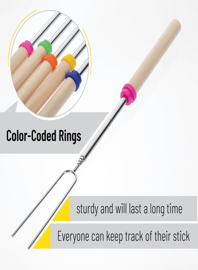 UNCO - Extendable Stainless Steel Roasting Sticks, 5 Pack, 32" - For S'mores, Hot Dogs, Campfires and Fire Pits - Image 5