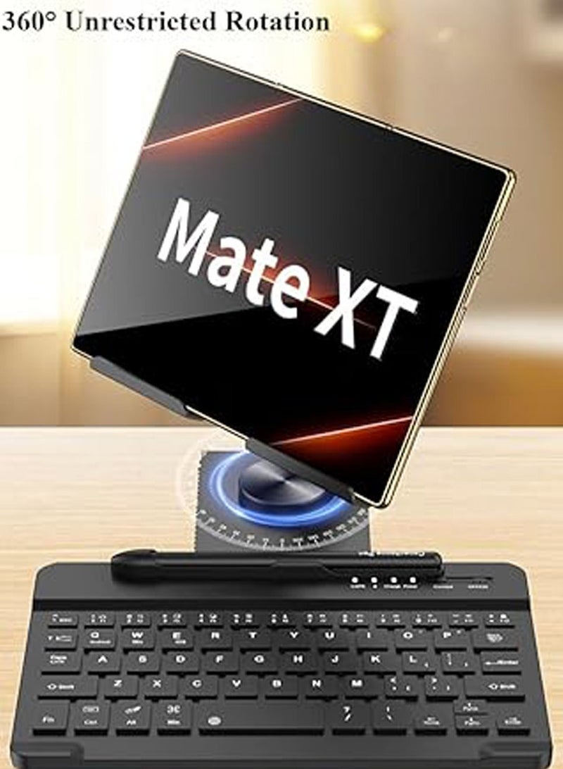 Mobile Office Set for Huawei Mate XT Ultimate (2024),with Bluetooth Removable Keyboard u0026 360° Metal Foldable Rotating Stand u0026 Wireless Mouse u0026 Pen and Pen Slot - Image 5