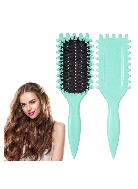 Curly Hair Brush, Bounce Curl Define Styling Brush, Wet Dry Detangler Hair Brush,The Essential Tool For Shaping And Styling Your Curls, Achieve Perfectly Defined Curls (Green)