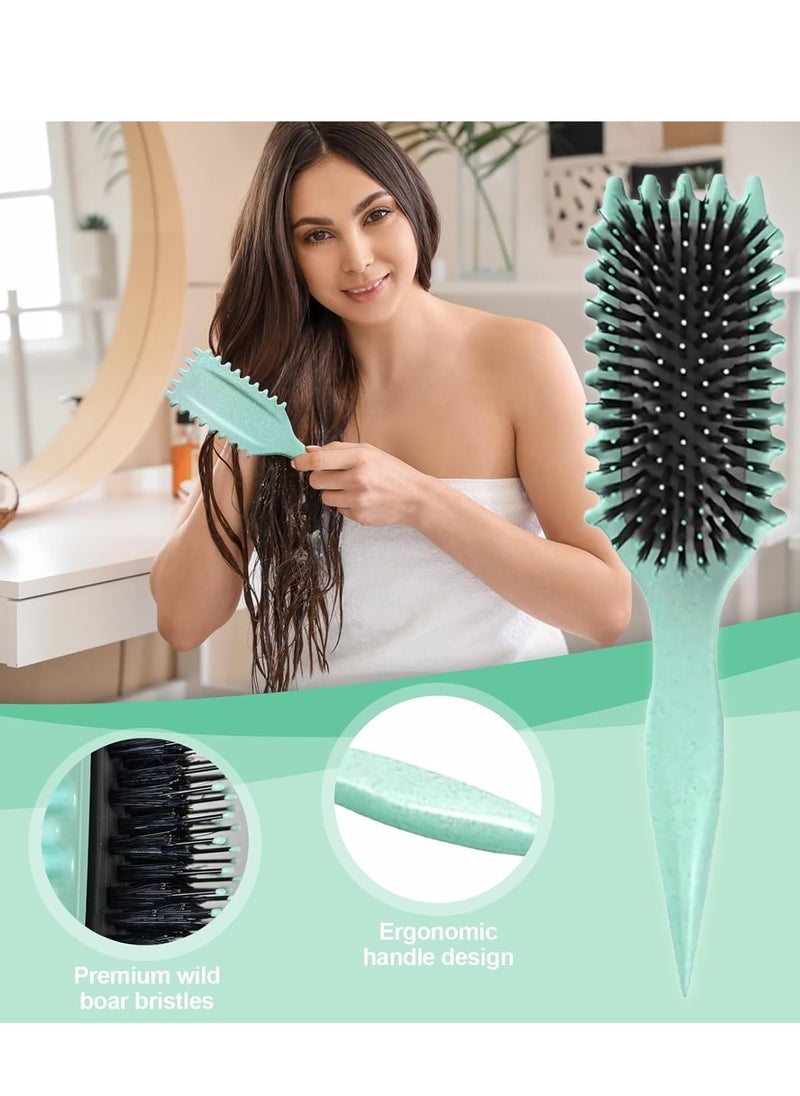 Curly Hair Brush, Bounce Curl Define Styling Brush, Wet Dry Detangler Hair Brush,The Essential Tool For Shaping And Styling Your Curls, Achieve Perfectly Defined Curls (Green)