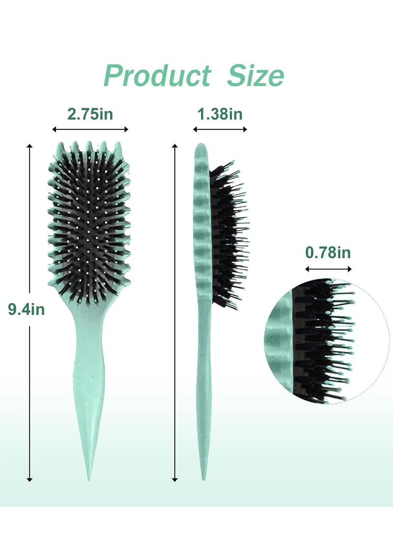 Curly Hair Brush, Bounce Curl Define Styling Brush, Wet Dry Detangler Hair Brush,The Essential Tool For Shaping And Styling Your Curls, Achieve Perfectly Defined Curls (Green)