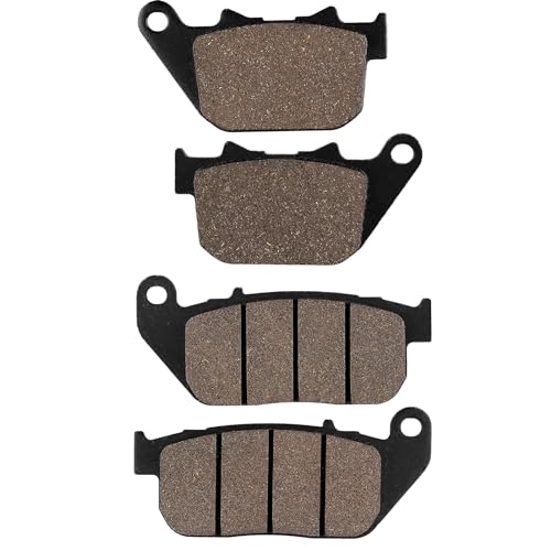 Cyleto Front and Rear Brake Pads for HARLEY DAVIDSON Sportster 1200 XL1200C Custom 2004-2013 /Sportster 883 SuperLow Custom/ XL1200L Sportster Low 2007 2008 2009 2010 2011 - Image 1