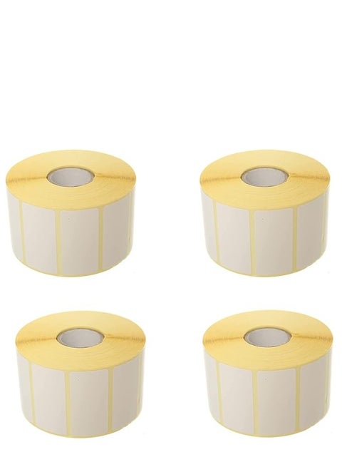 Barcode Thermal Barcode Sticker Roll 25 * 50 Full 1100 Stickers 4 Rolls