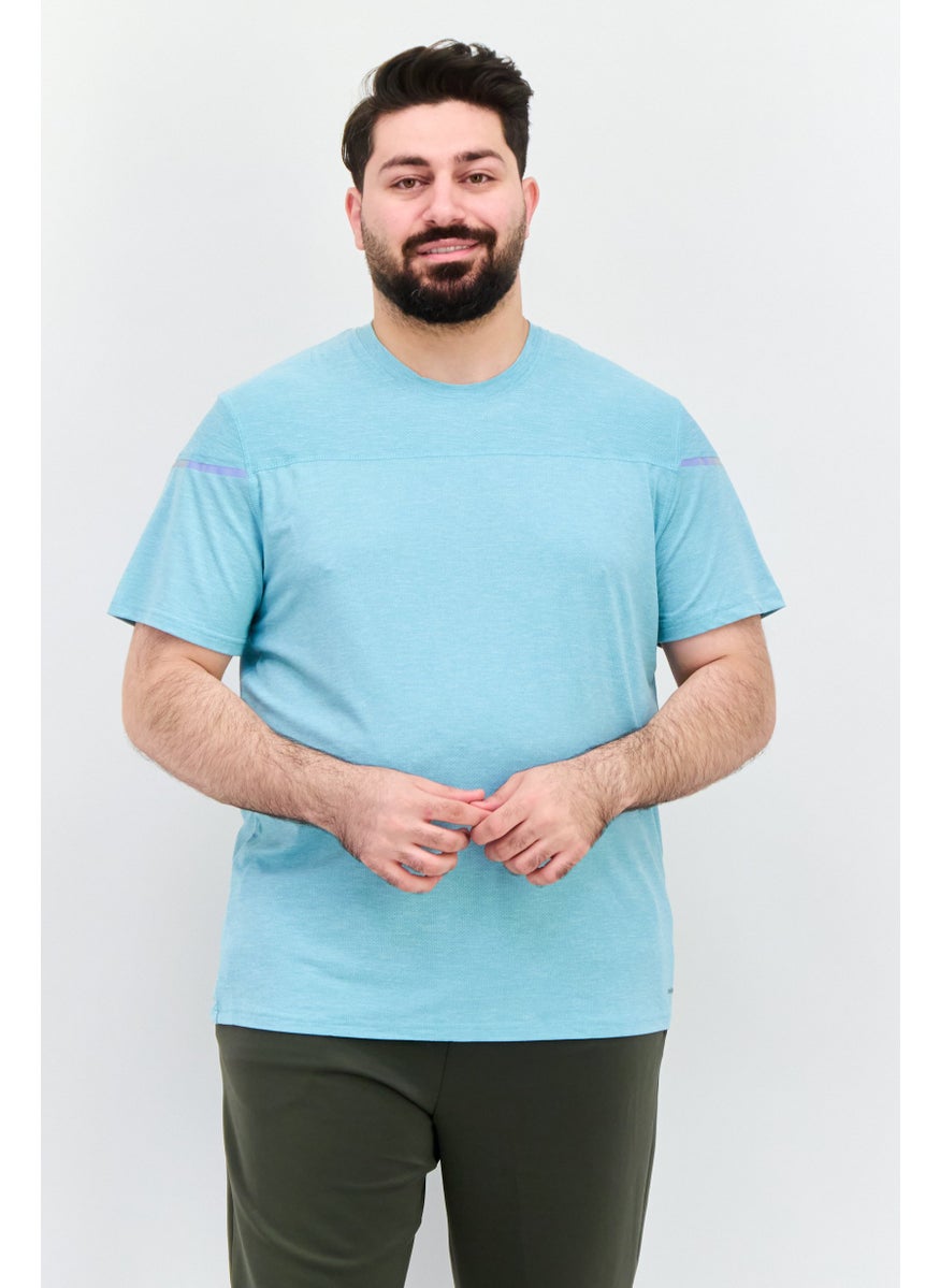 MOTION - Men Sportswear Fit Short Sleeves Training T-Shirt, Turquoise - Image 1