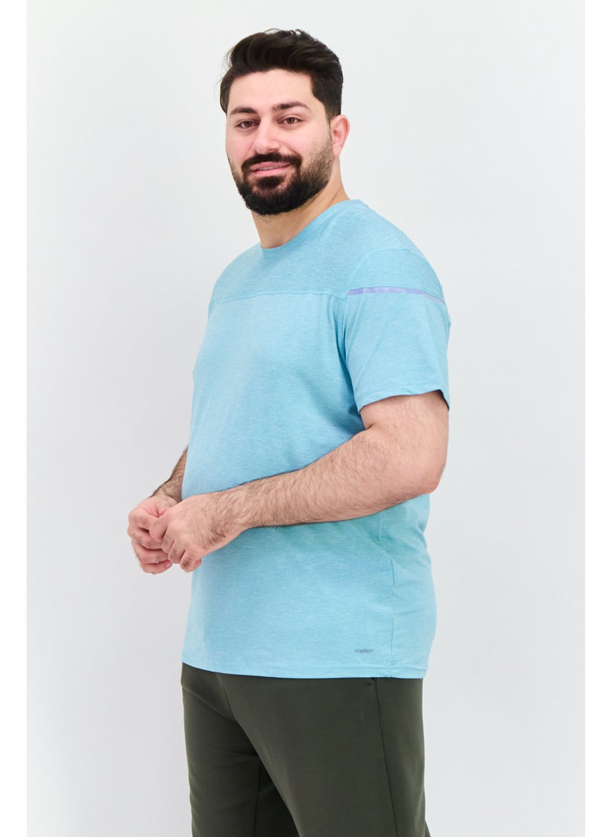 MOTION - Men Sportswear Fit Short Sleeves Training T-Shirt, Turquoise - Image 1