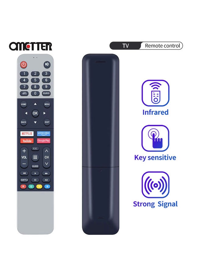 OMETTER - Remote Control for ALLVIEW 32ePlay6100H P/ Noblex Admiral Ken Brown Smart LED Tv Lcd-585 dm50x7550 for Coocaa 43S3G - Image 1