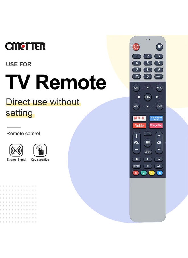 OMETTER - Remote Control for ALLVIEW 32ePlay6100H P/ Noblex Admiral Ken Brown Smart LED Tv Lcd-585 dm50x7550 for Coocaa 43S3G - Image 1
