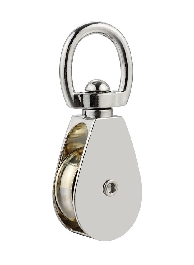LAWAZIM Pro7 Swivel Eye Pulley Block - 1inch - Zinc Alloy Single Wheel Rope & Cable Guide with Smooth & Silent Rotation for Lifting, Hanging, Garage, Camping & DIY Use - Image 3