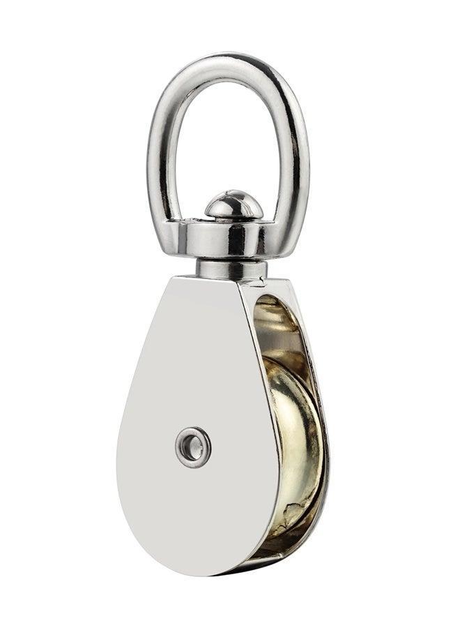 LAWAZIM Pro7 Swivel Eye Pulley Block - 1inch - Zinc Alloy Single Wheel Rope & Cable Guide with Smooth & Silent Rotation for Lifting, Hanging, Garage, Camping & DIY Use - Image 1