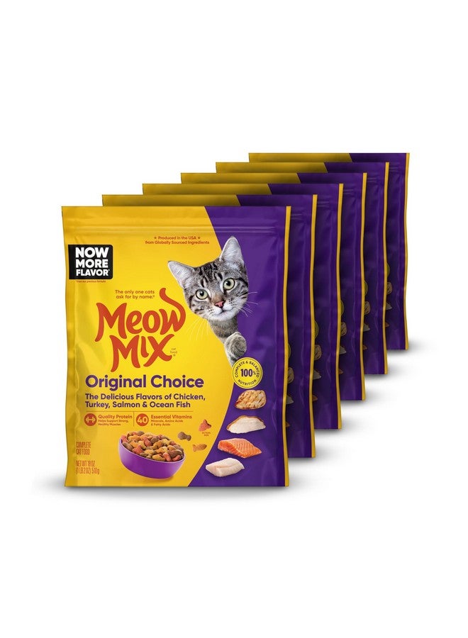 مياو مكس طعام القطط الجاف مياو ميكس أوريجينال تشويس، 18 أونصة (عبوة من 6 قطع) - Image 1