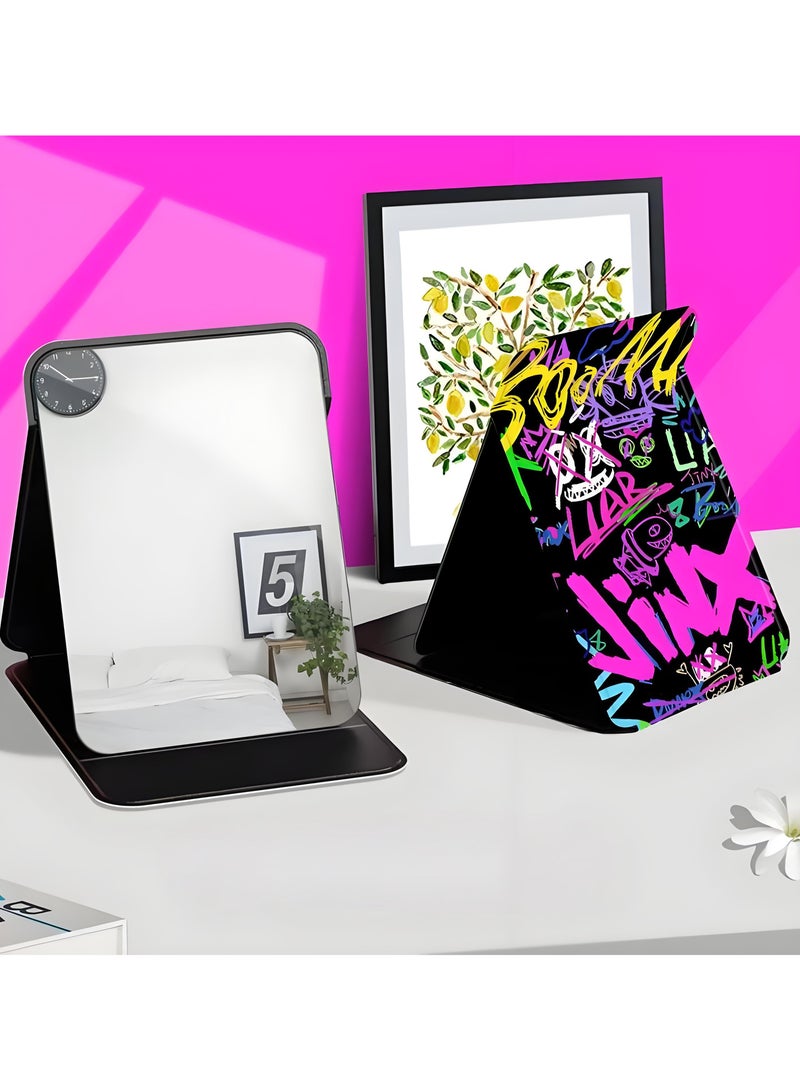 League of Legends Jinx Personalized Folding Dressing Mirror, Portable Mirror 17.5*13.5cm - Image 1